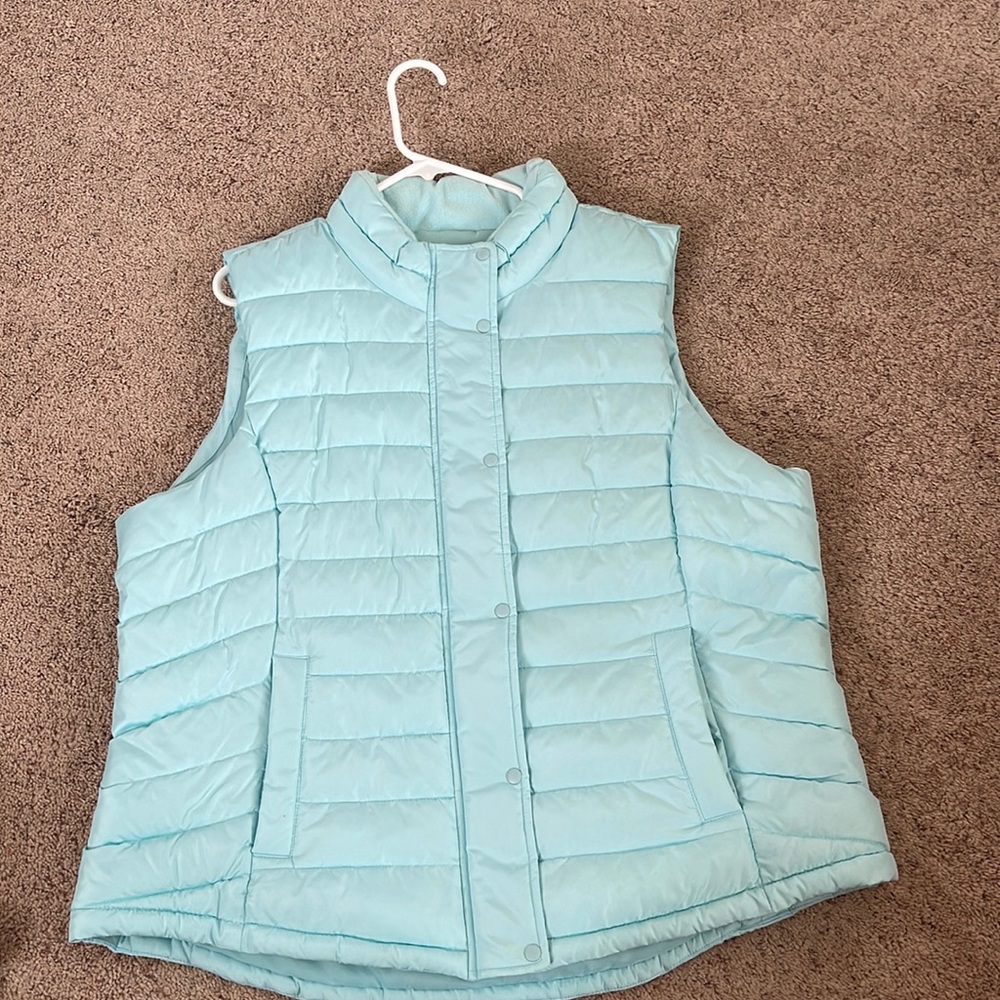 Gap Light Blue Zipper Vest